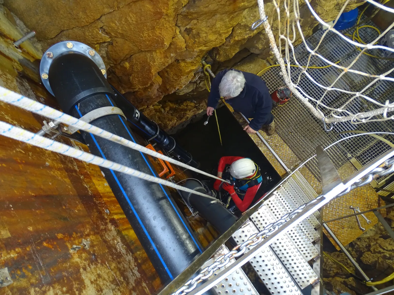 Trabajo de difícil acceso en pozo